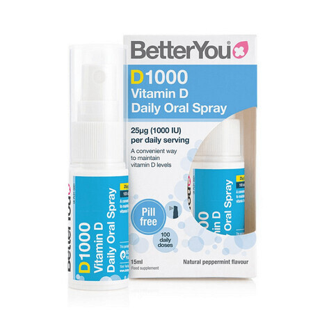 Spray oral cu vitamina D, 1000UI, 15ml, BetterYou