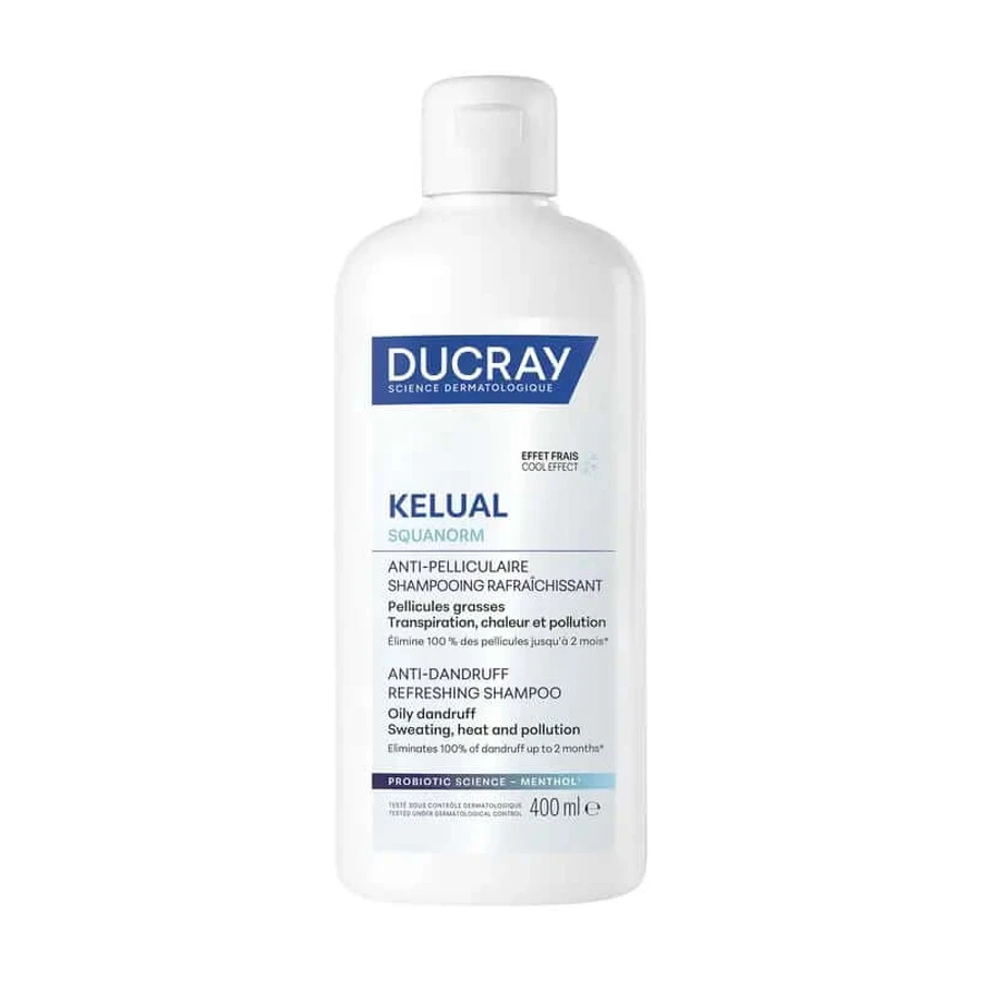 Ducray Kelual Squanorm Shampoo rinfrescante, 400 ml