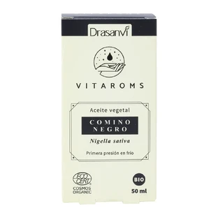 Drasanvi Vitaroms Black Cumin Ulei vegetal Bio (Prima presiune la rece) Ecocert , 50 ml