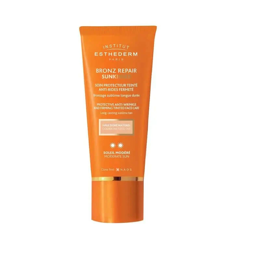 Institut Esthederm Bronz Repair Crème solaire anti-rides soleil modéré avec couleur, 50 ml