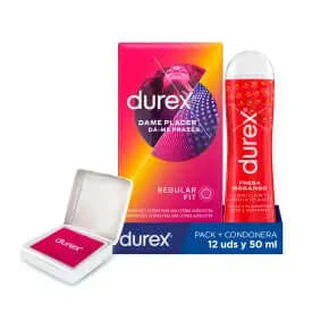 Durex Dame Placer 12 prezervative + Lubrifiant căpșuni 50 ml