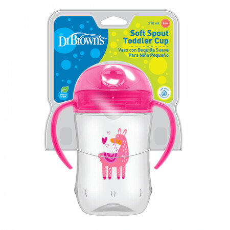 Pink Soft Beak and Handle Cup, +9 Monate, 270 ml, Dr Brown`s