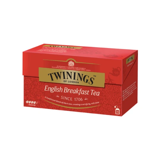 English Breakfast Schwarzer Tee, 25 Portionsbeutel, Twinings