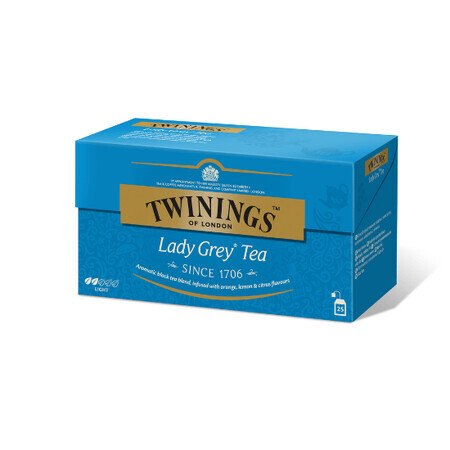 Lady Grey black tea, 25 sachets, Twinings