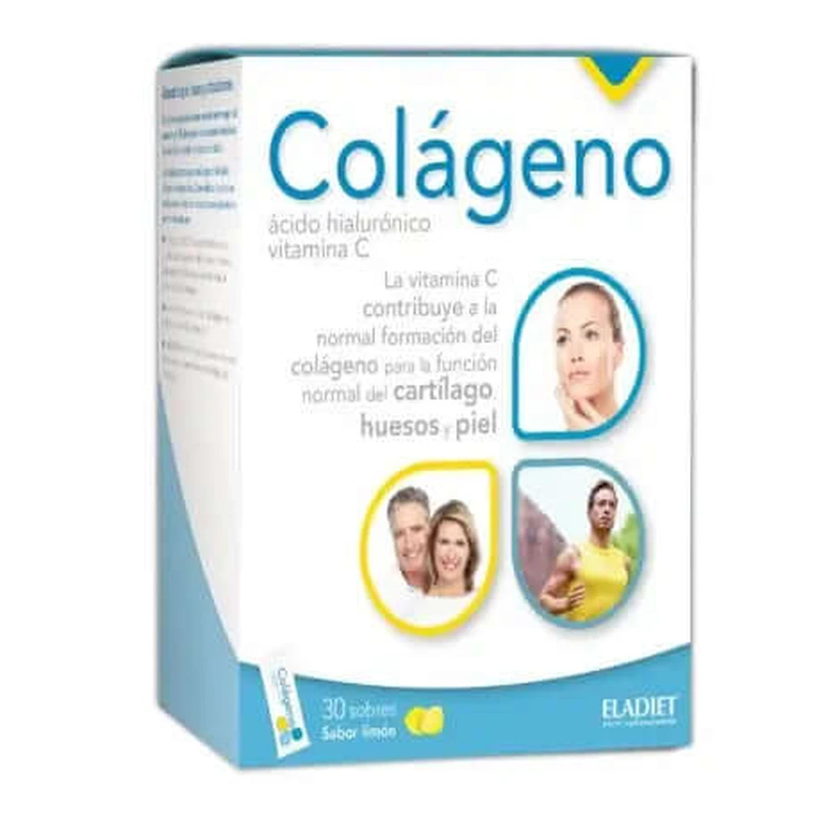 Eladiet Colagen + Acid hialuronic + Vit C, 30 plicuri