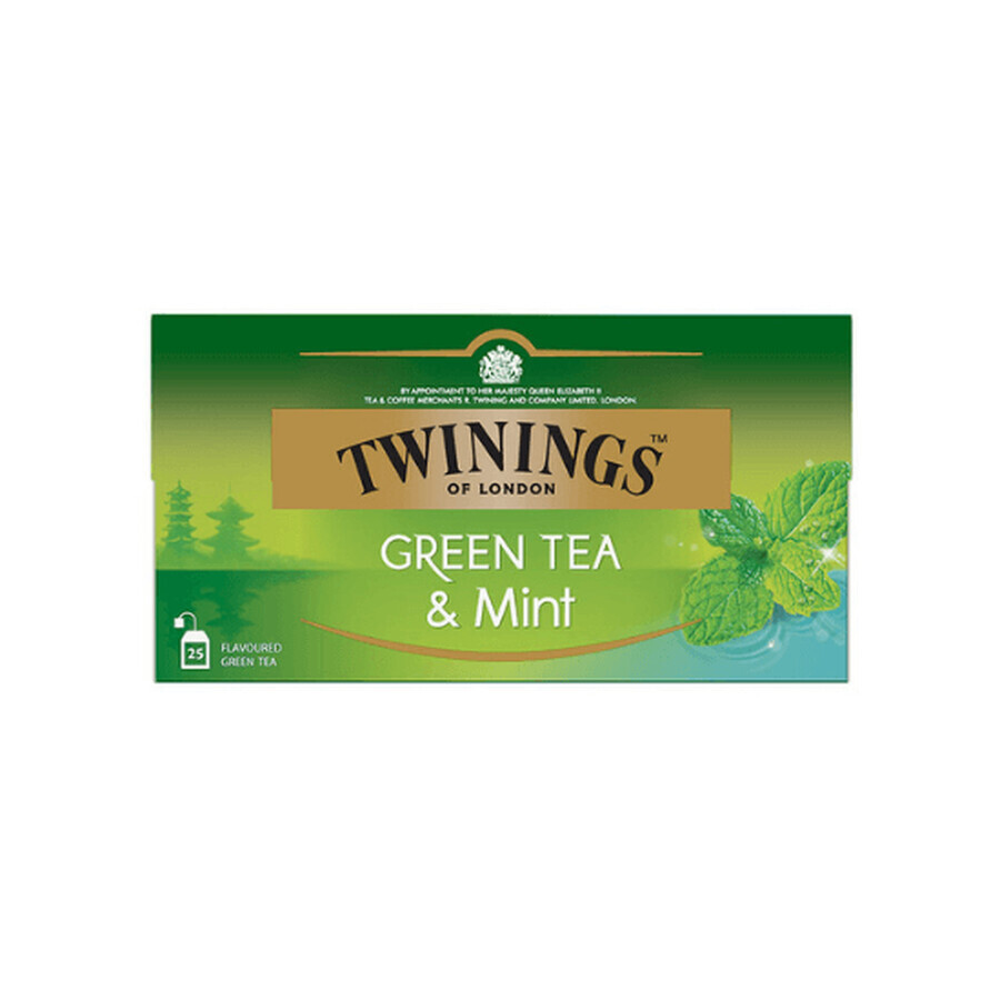 Grüner Tee mit Minzgeschmack, 25 Portionsbeutel, Twinings