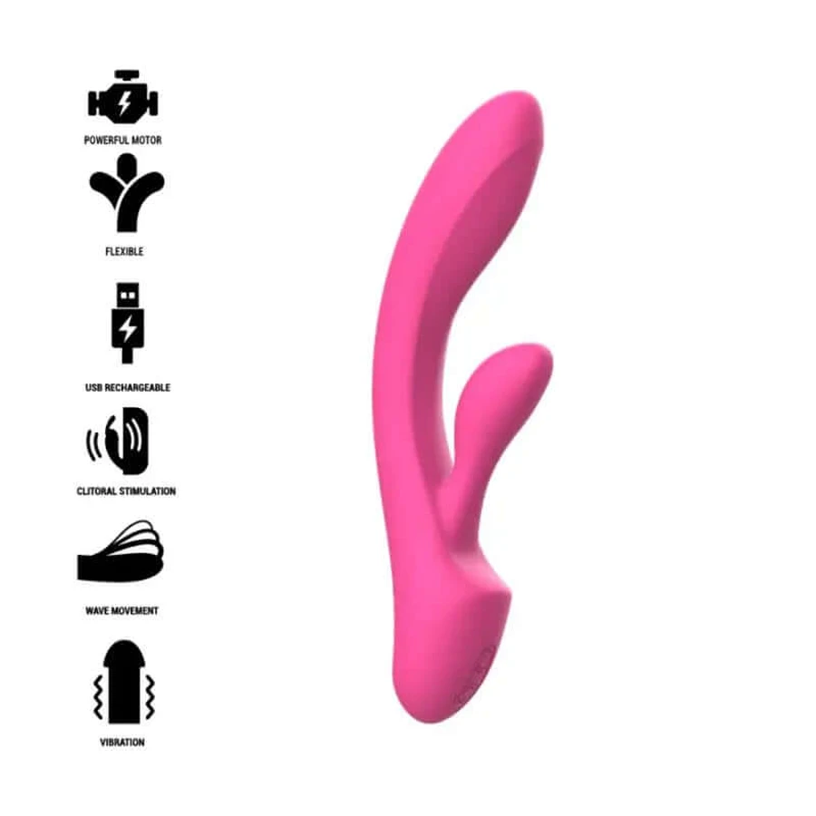 Intense Toys Luigi Vibrador Rabbit Silicona Liquida Rosa
