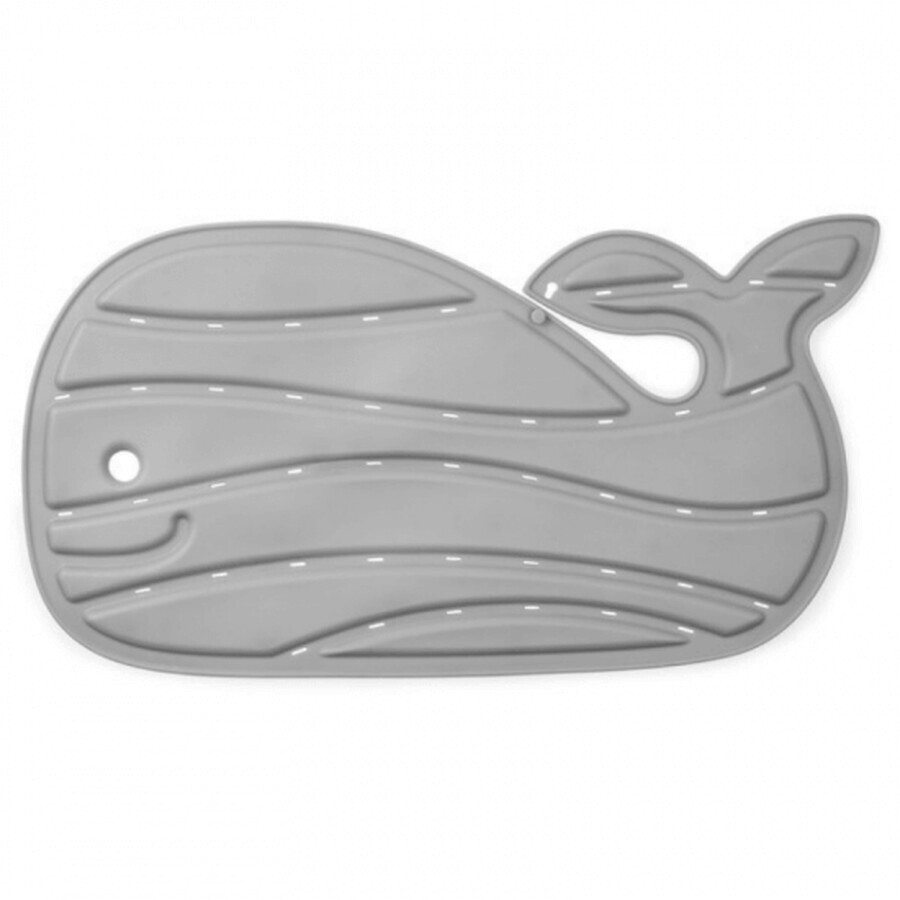 Rutschfeste Badematte in Form eines Moby-Wals, grau, Skip Hop