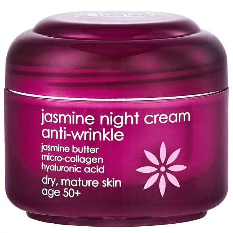 Anti-Falten-Nachtcreme Jasminöl, +50, 50 ml, Ziaja