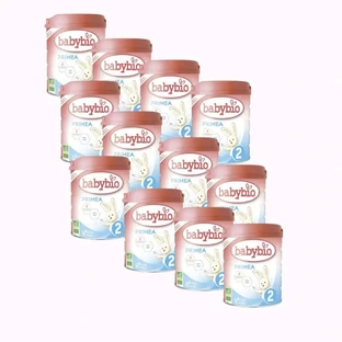 Babybio Primea 2 Continuarea laptelui de vacă 6-12 luni, pachet 12 x 800g