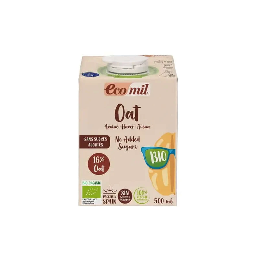 Ecomil Ovăz fără zaharuri adăugate Bio , 500 ml