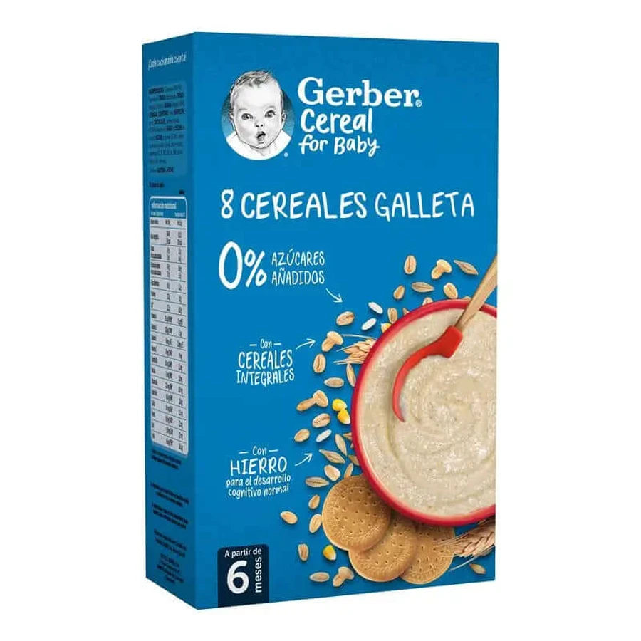 Gerber 8 Cereale Cracker, 475 g