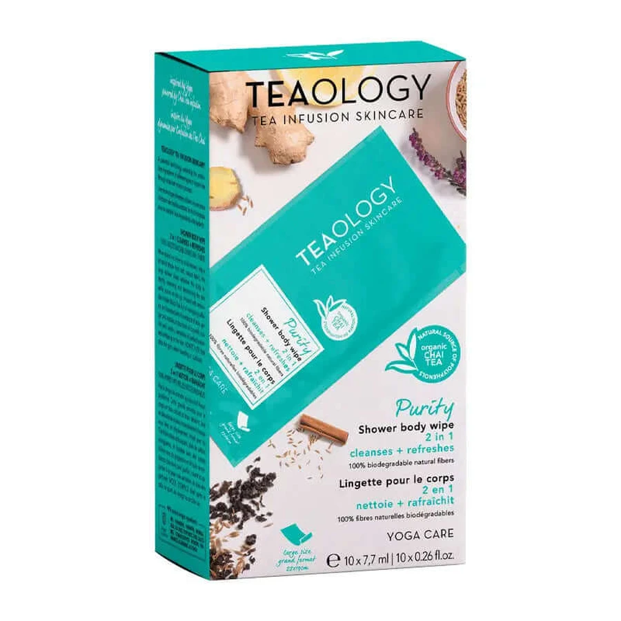 Wielopak chusteczek pod prysznic Teaology, 10X7,7 ml: ceny i cechy