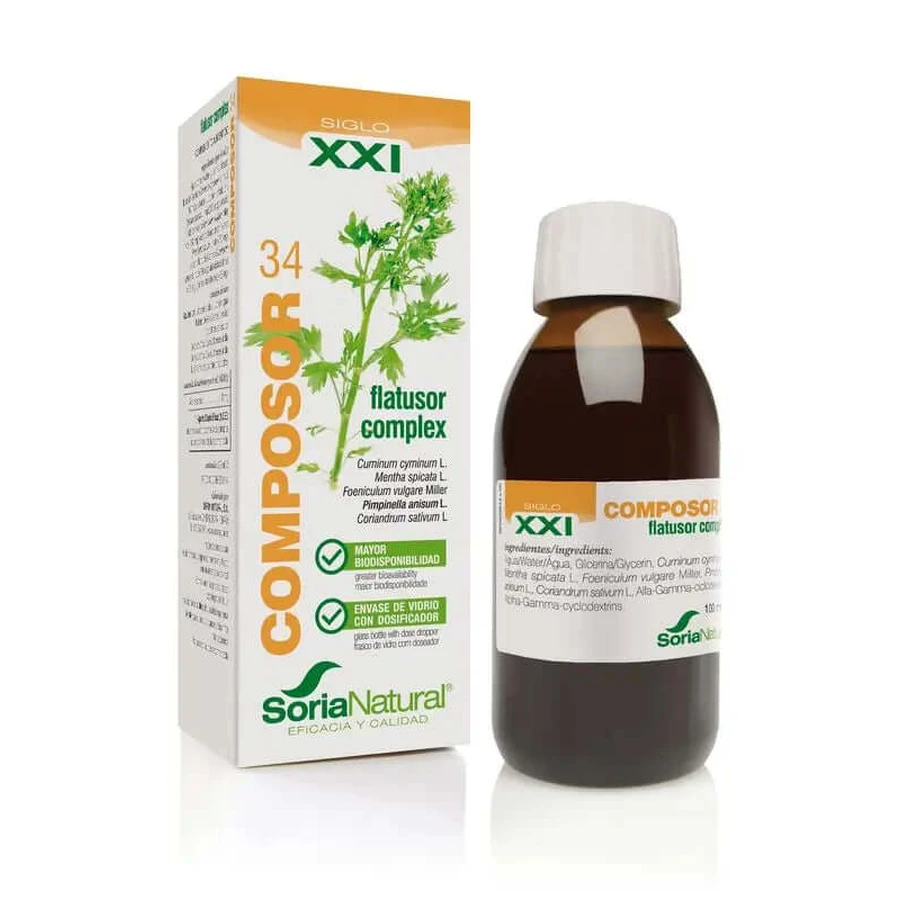 Soria Natural Composor 34 Complesso Flatusor Xxi, 100 Ml