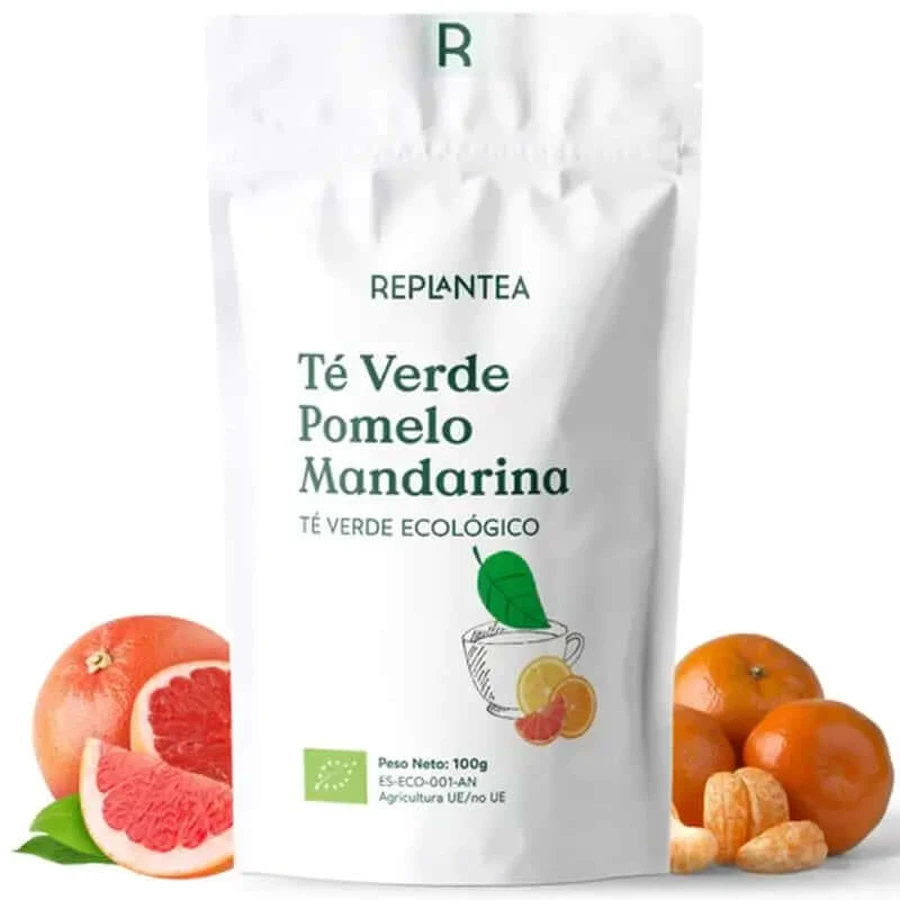 Replantea Bio Grapefruit Mandarine Grüner Tee, 100 Gramm