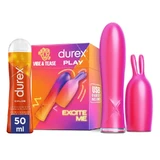 Durex Pack 2 In 1 Vibrating Bunny, Vibe & Tease + wärmendes Gleitmittel, 50 Ml