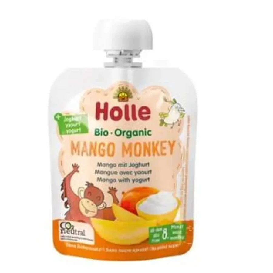 Holle Smoothie Mangue Monke Mangue Avec Yogourt 8Mois 85Gr
