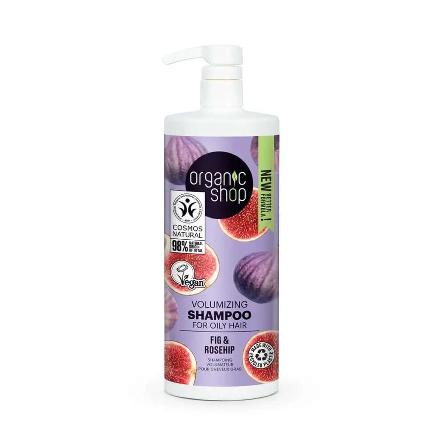 Șampon de volum pentru păr gras Organic Shop Fig & Rosehip, 1000 Ml