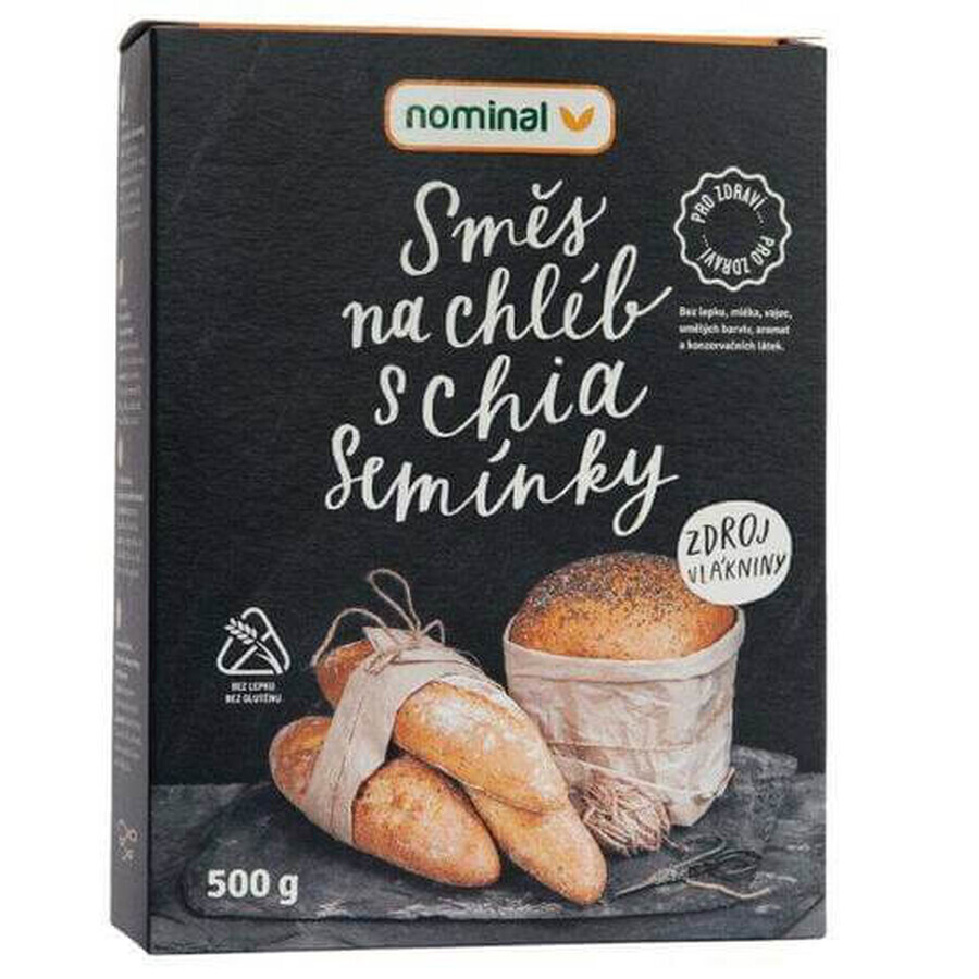 Glutenfreie Brotmischung mit Chiasamen, 500 g, Nominal