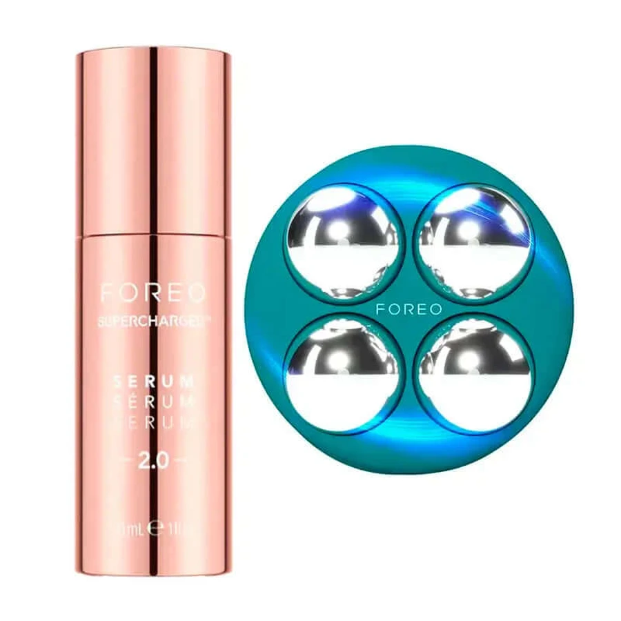 Foreo Supercharged™ Serum 2.0 + Foreo Bear™ 2 Body Evergreen , 2 buc.