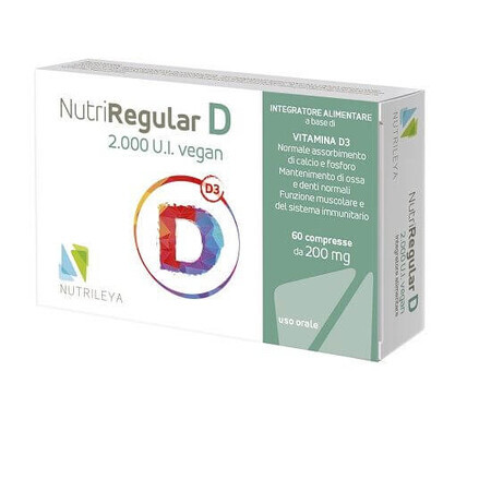 NutriRegular vitamina D, 2000 UI, 60 cpr, Nutrileya