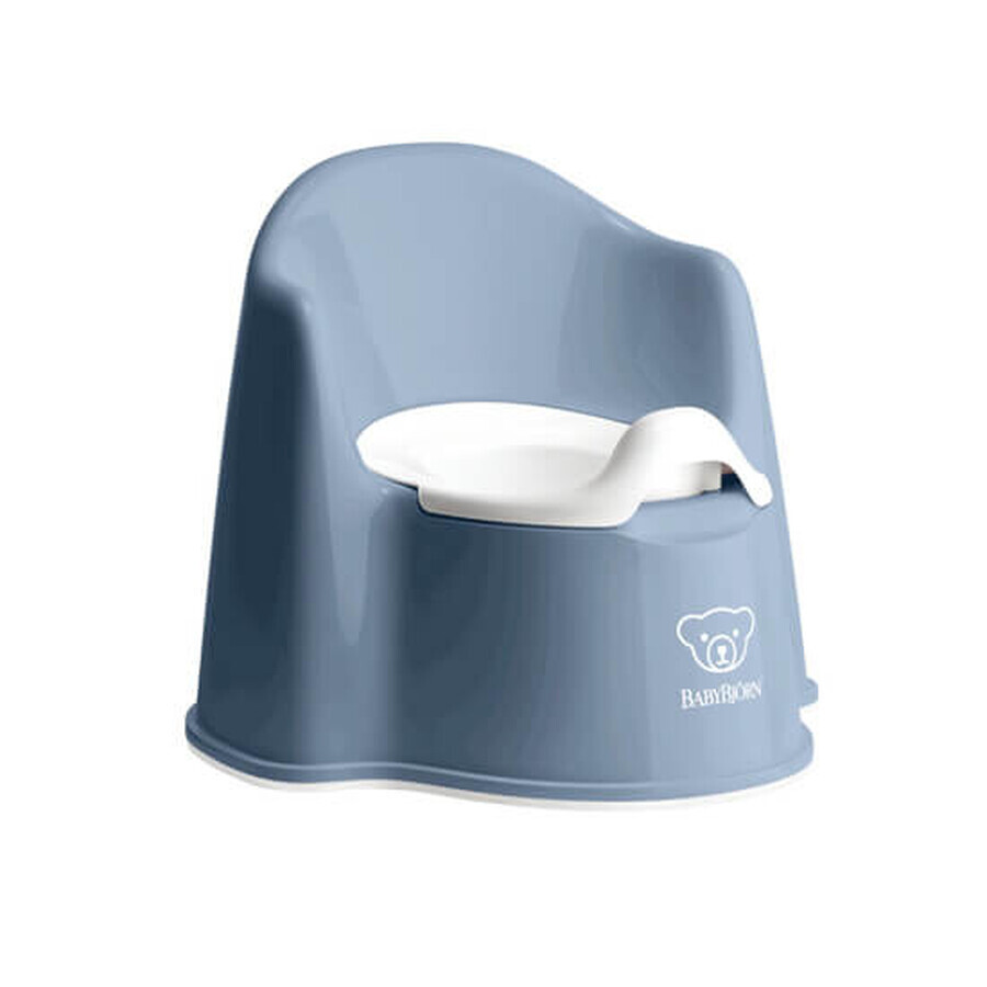 Olita cu protectie pentru spate Potty Chair Deep Blue/White, Babybjorn