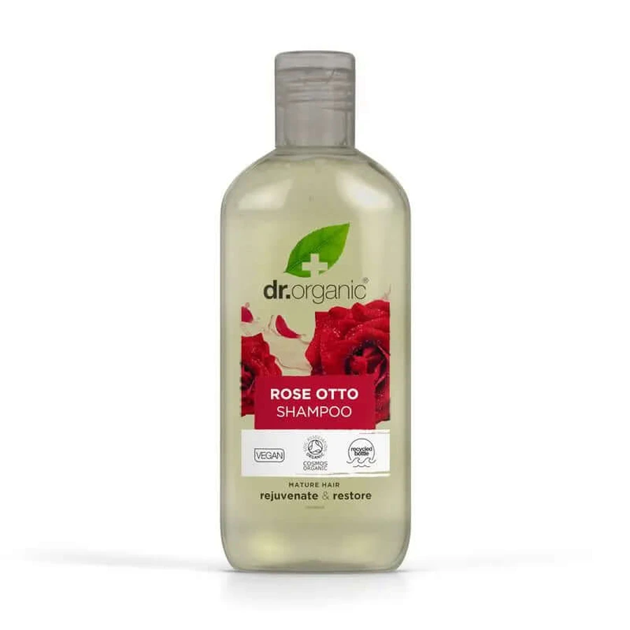 Șampon pentru păr matur Dr.Organic Rosa Damascena, 265 ml