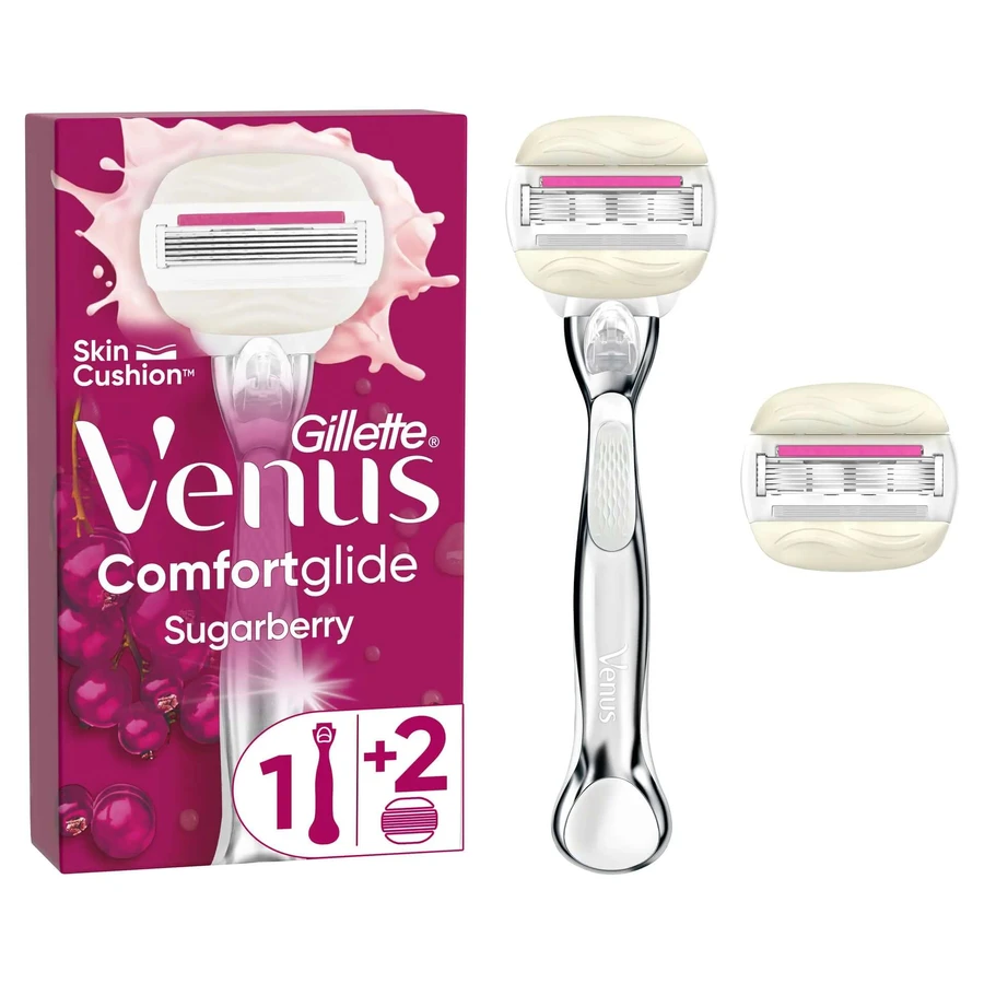 Gillette Venus Comfortglide Sugarberry cu Olay , 1 mâner + 2 rezerve