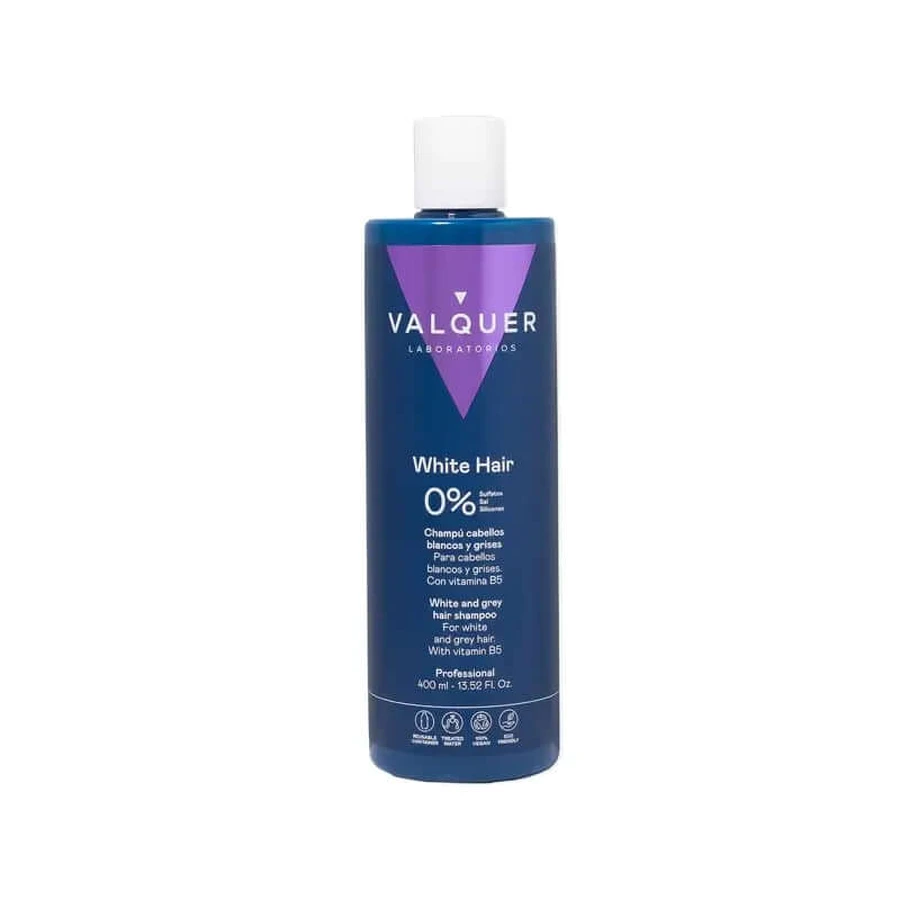Valquer Haarpflege Weißes & Graues Haar Shampoo, 400 ml