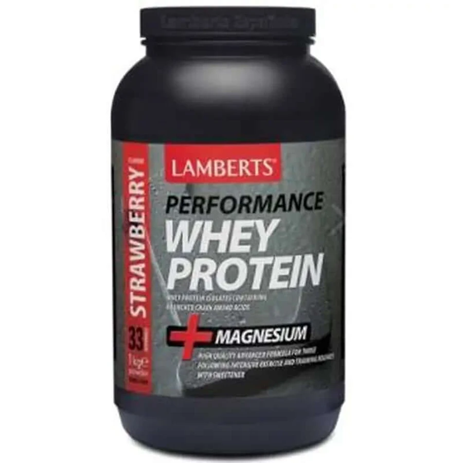 Proteine Whey Lamberts al gusto di fragola 1Kg