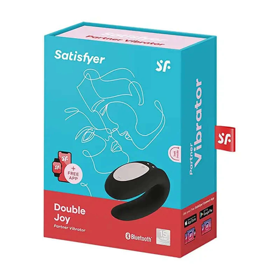 Satisfyer Connect Double Joy cu aplicație - Black Gold
