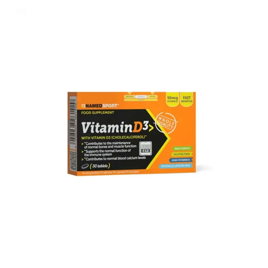 Named Sport Vitamine & Minerale Vitamina D3 , 1 cutie de 30 comprimate