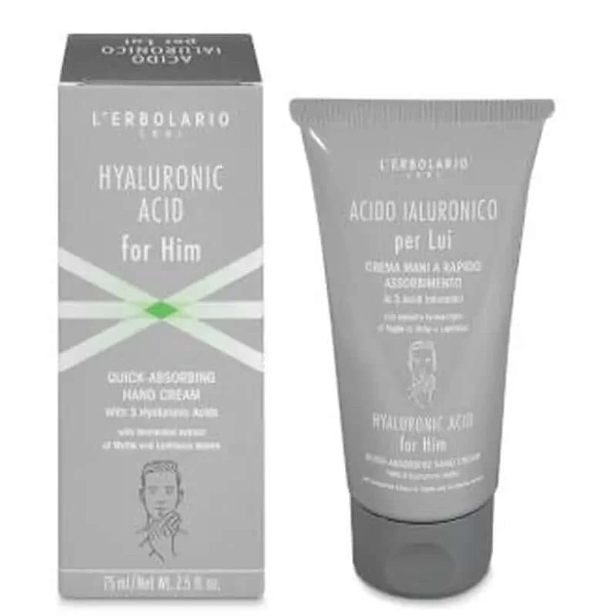 L'Erbolario Men's Hyaluronic Acid Hand Cream 75Ml
