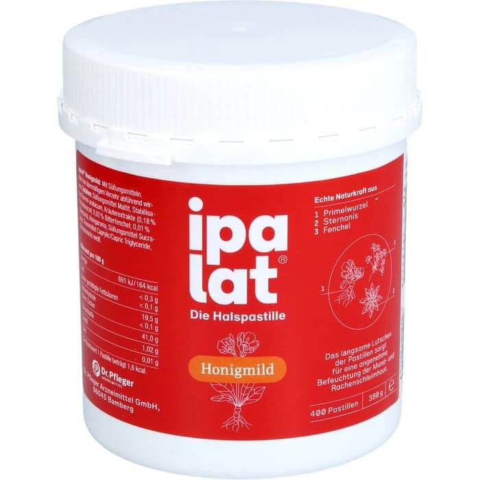 IPALAT Halspastillen honigmild o.Menthol zuckerfr. 400 St