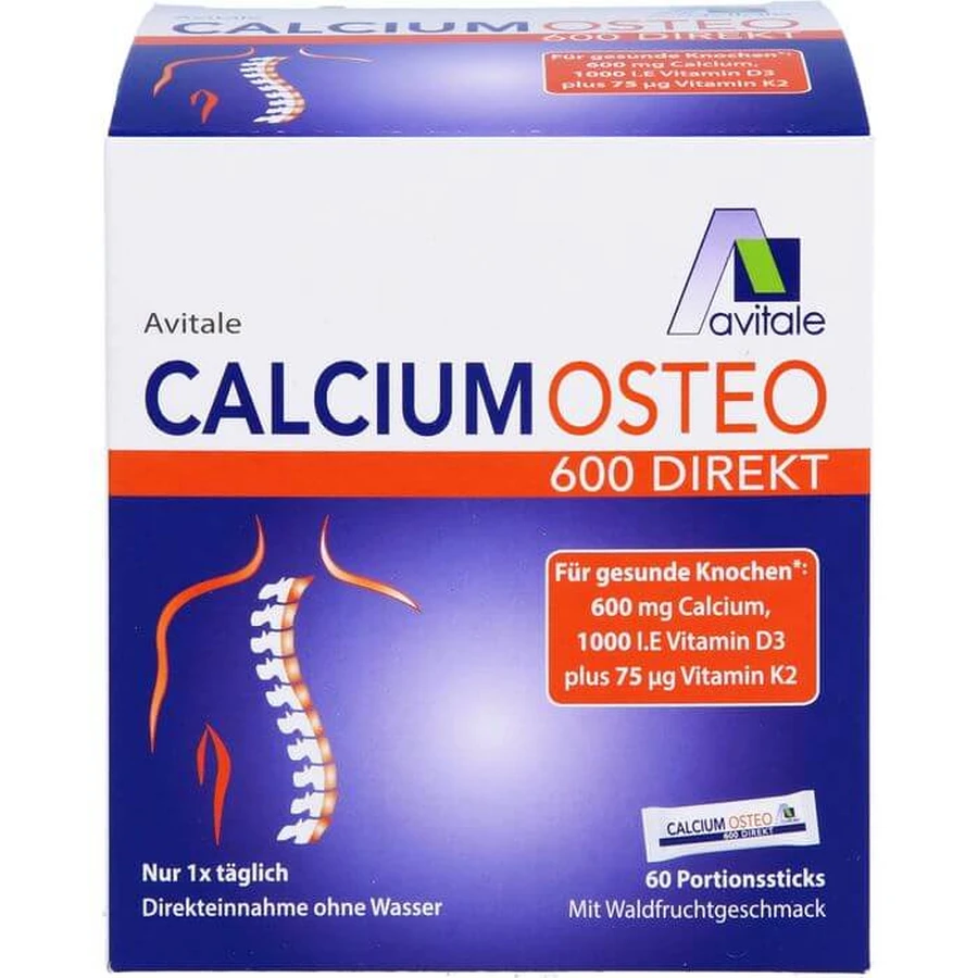 CALCIUM OSTEO 600 Direct Portion Sticks 60 pcs.