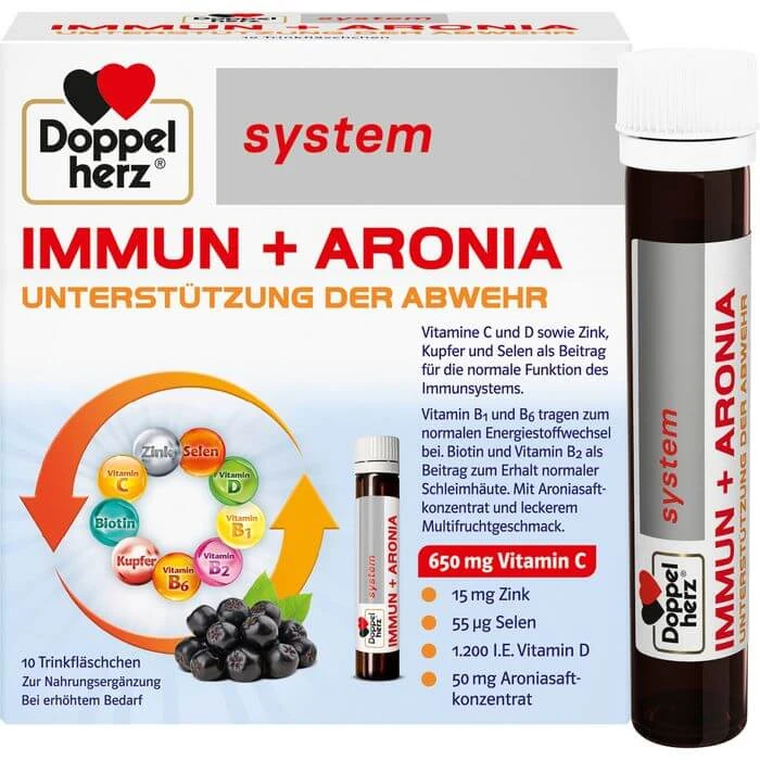 DOPPELHERZ Immun+Aronia system Ampullen 10 St