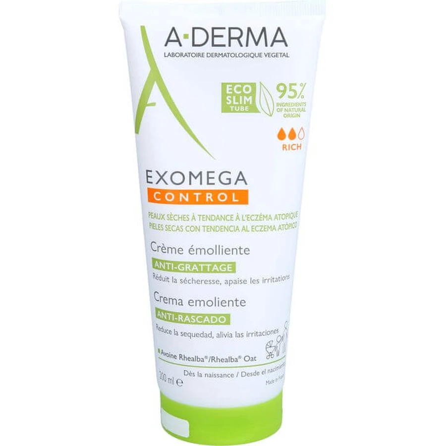 A-DERMA EXOMEGA CONTROL cremă hidratantă 200 ml