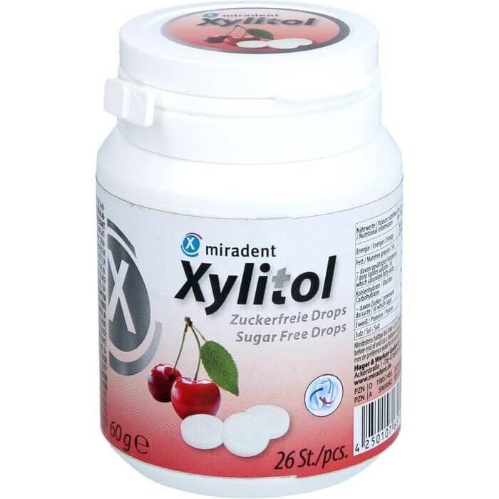MIRADENT Xylitol Drops Cherry Dose 60 g