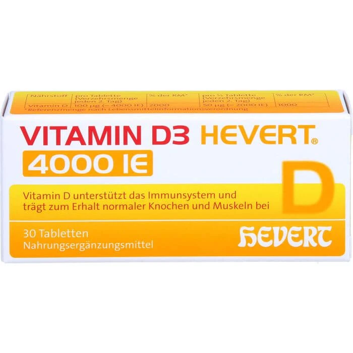 VITAMIN D3 HEVERT 4000 I.E. Tabletten 30 St