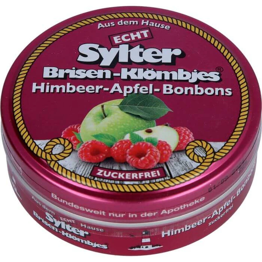 ECHT SYLTER caramelos frambuesa-manzana sin azúcar 70 g