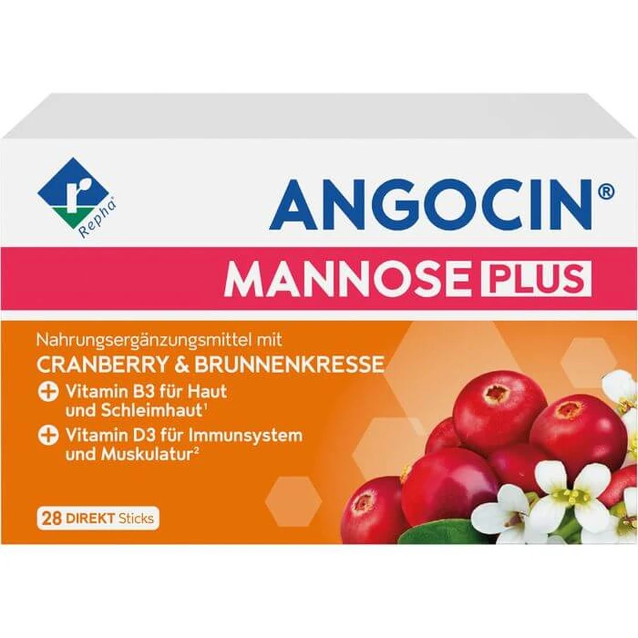 ANGOCIN MANNOSE PLUS pulbere pentru uz oral 84 g
