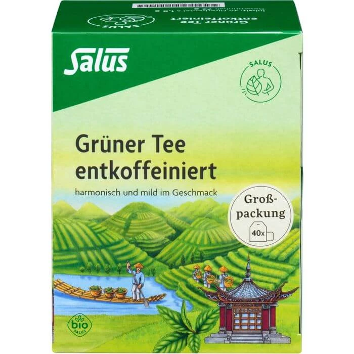 GRÜNER TEE entkoffeiniert Bio Salus Filterbeutel 40 St