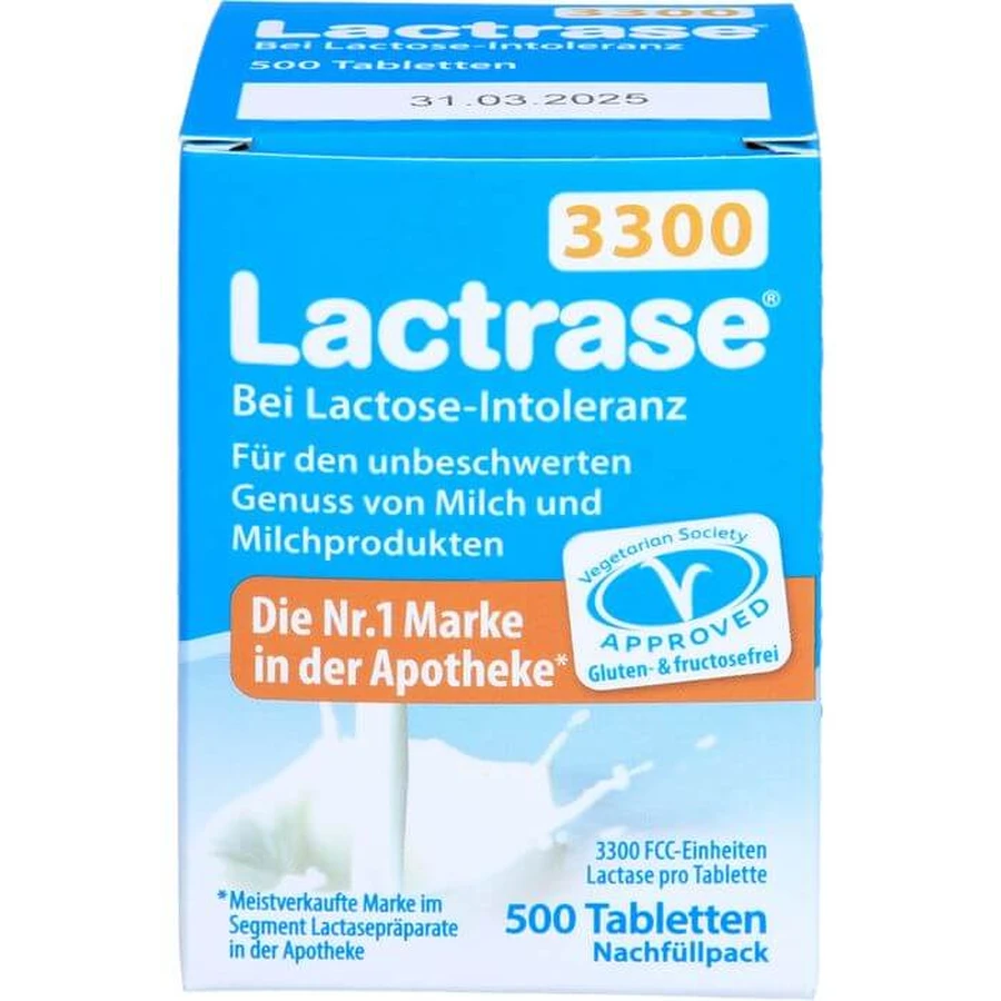LACTRASE 3.300 FCC Comprimés i.Klicksp.Refillp. 500 pcs.