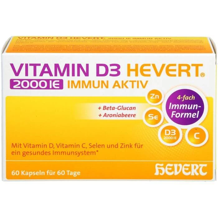 VITAMIN D3 HEVERT 2000 I.E. Immun Aktiv Kapseln 60 St