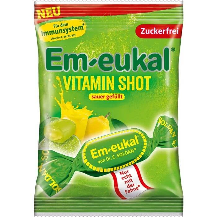 EM-EUKAL Bonbons Vitamin Shot sauer zuckerfrei 75 g