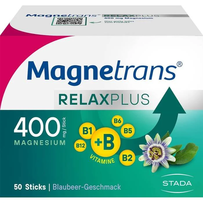 MAGNETRANS Relax+ 400 mg Granulat Sticks Blaubeere 50 St