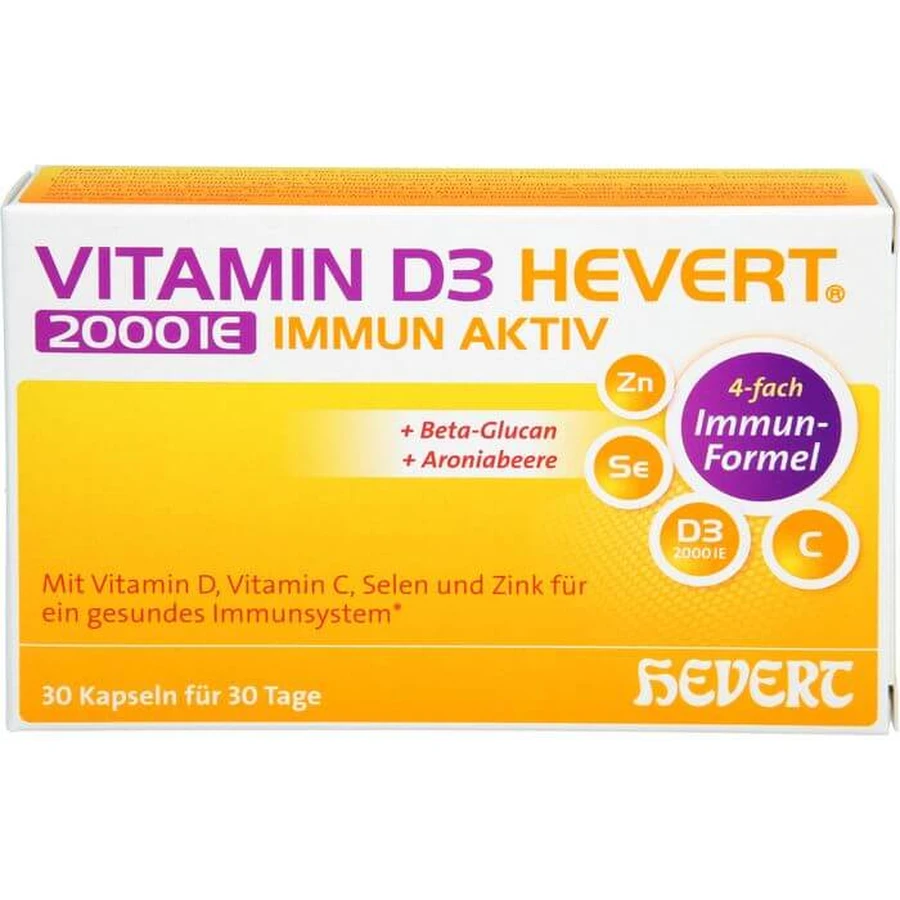 VITAMINA D3 HEVERT 2000 U.I. Capsule imune active 30 Capsule