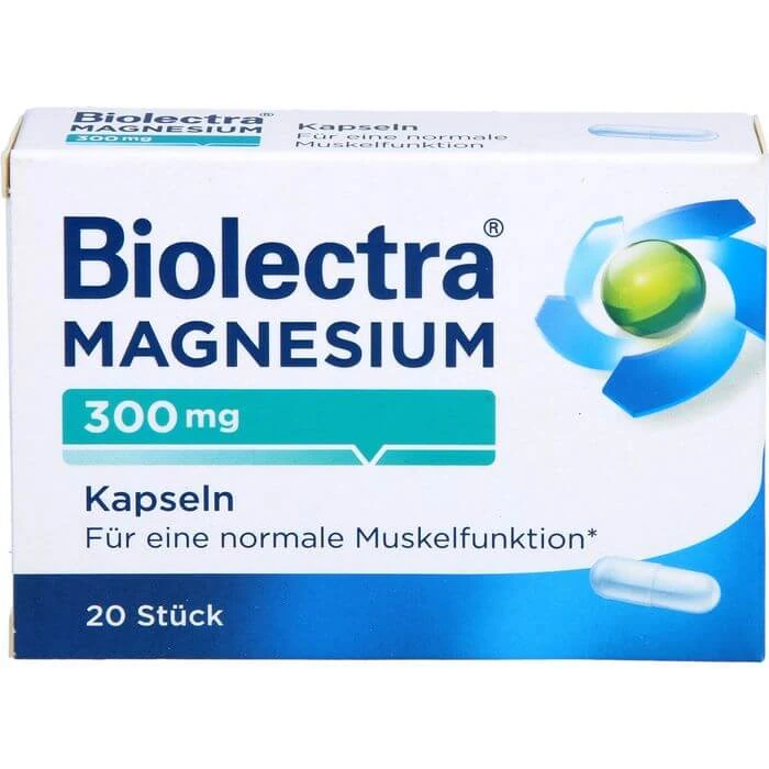 BIOLECTRA Magnesium 300 mg Kapseln 20 St