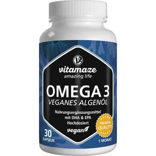 OMEGA-3 VEGAN hooggedoseerde algenoliecapsules 30 stuks.