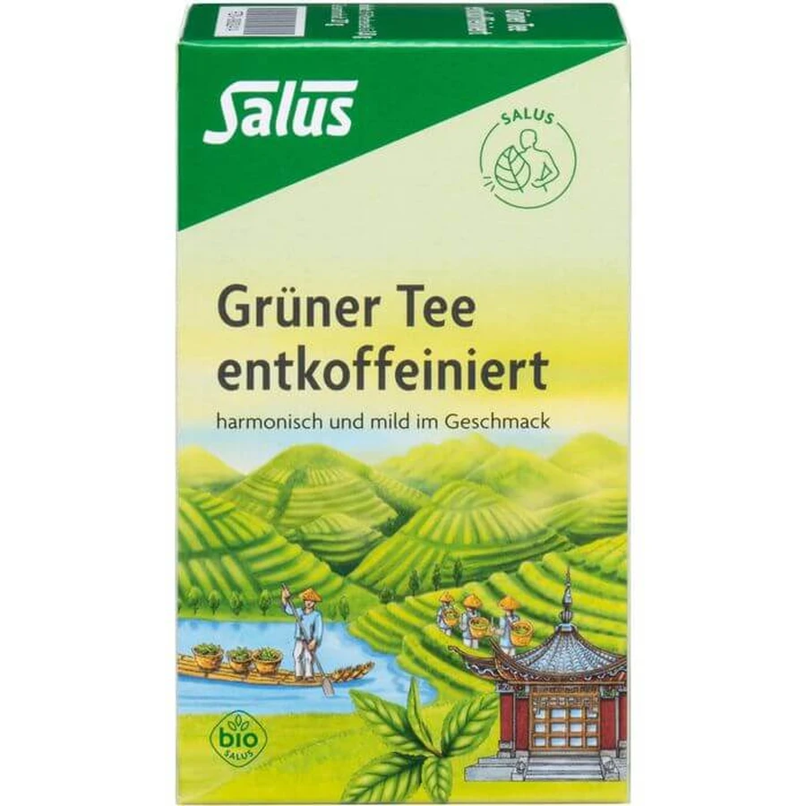 Tè verde decaffeinato biologico Salus sacchetti filtro 15 pz.